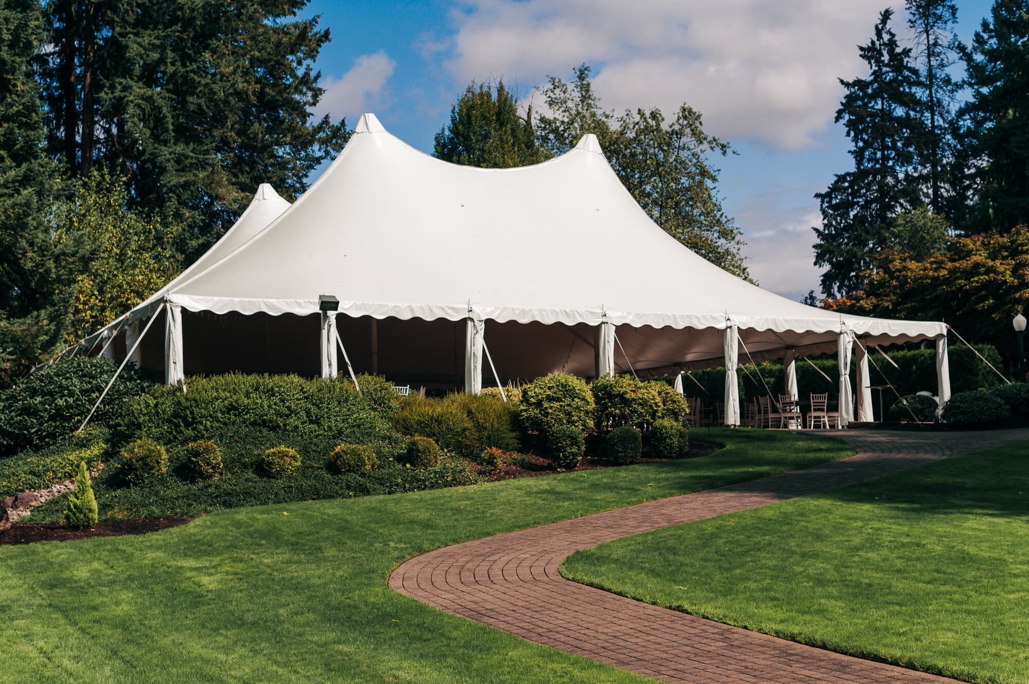Large Reception Tent at Abernethy Center in Oregon City