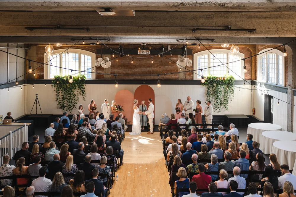 Indoor ceremony at The Evergreen