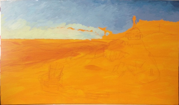 This is painted on a board and I fight getting pickier when I'm painting with smaller brushes on a smaller surface.