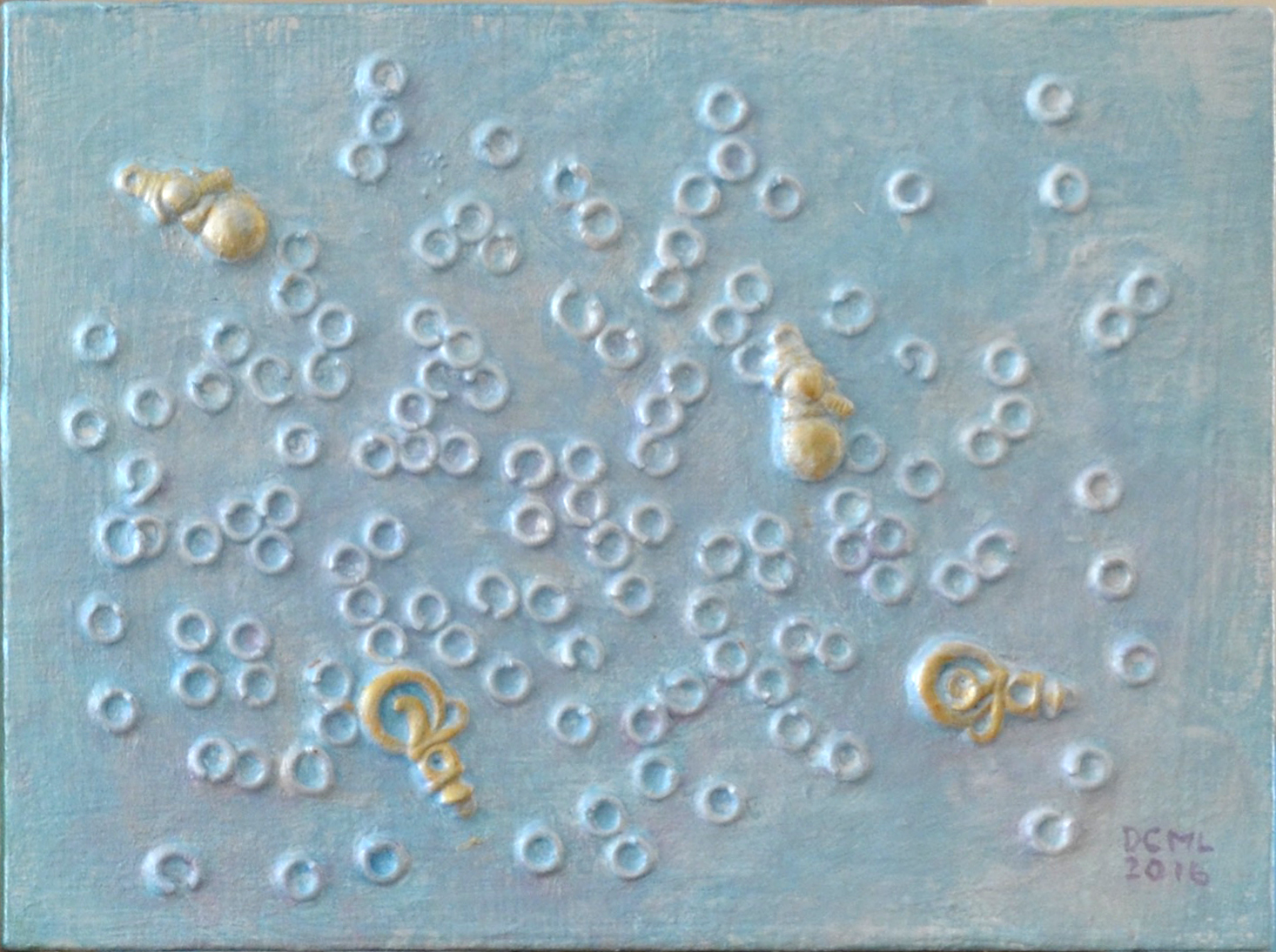 Snowmen in a Snowstorm Upcycled Mini Jewel Painting