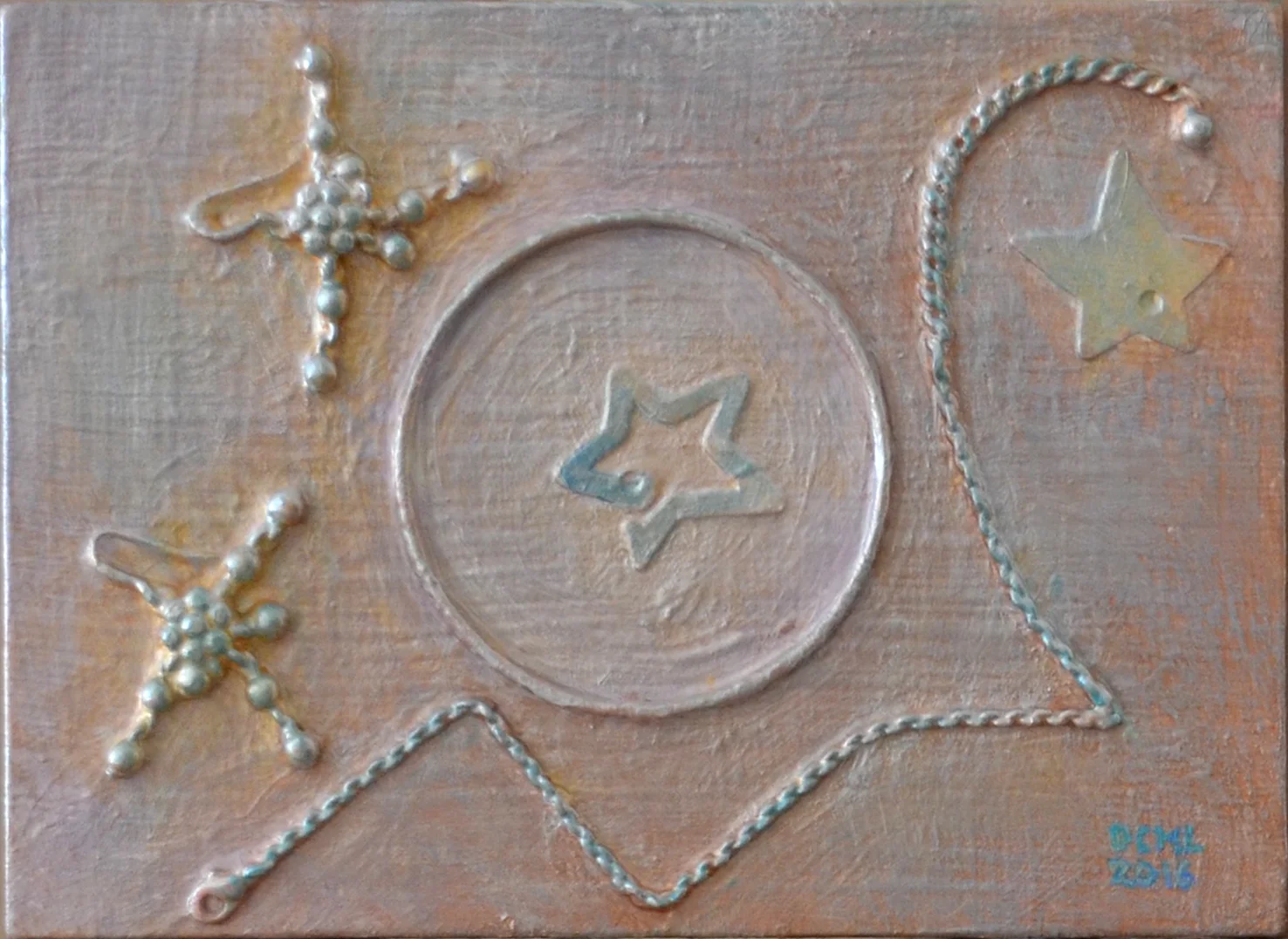 Once Upon Two Stars Upcycled Mini Jewel Painting
