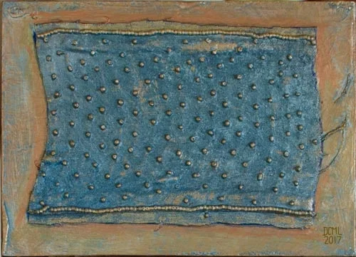 Flavour of Blue Jean Upcycled Mini Jewel Painting