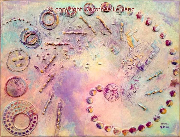 Swirling Time Piece Upcycled Jewel Painting