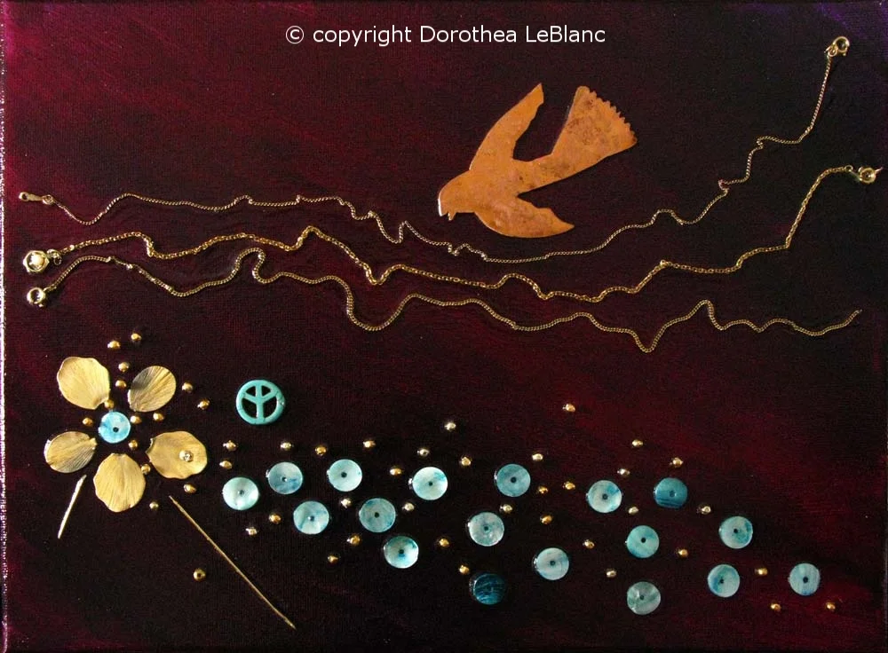 Love Comes Down Upcycled Jewel Painting
