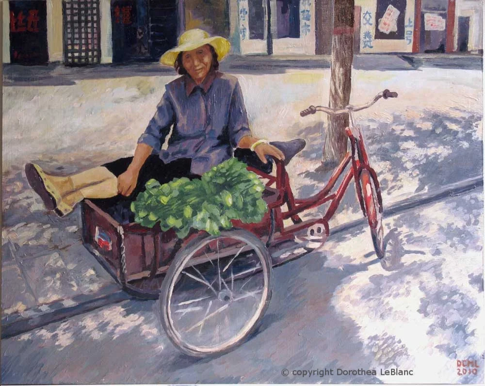 Old Woman selling Vegetables