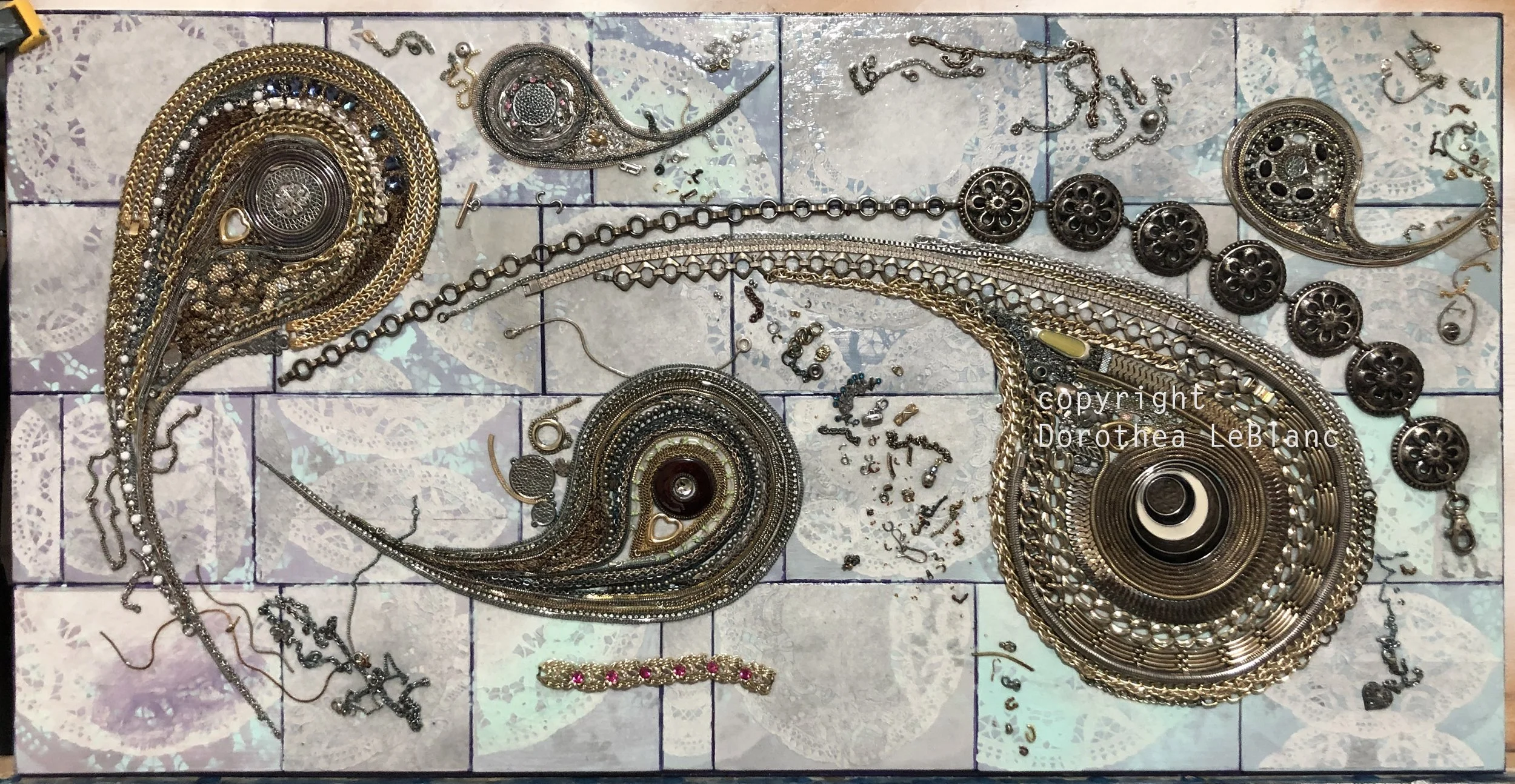 Paisley Galaxy - Upcycled Jewelry