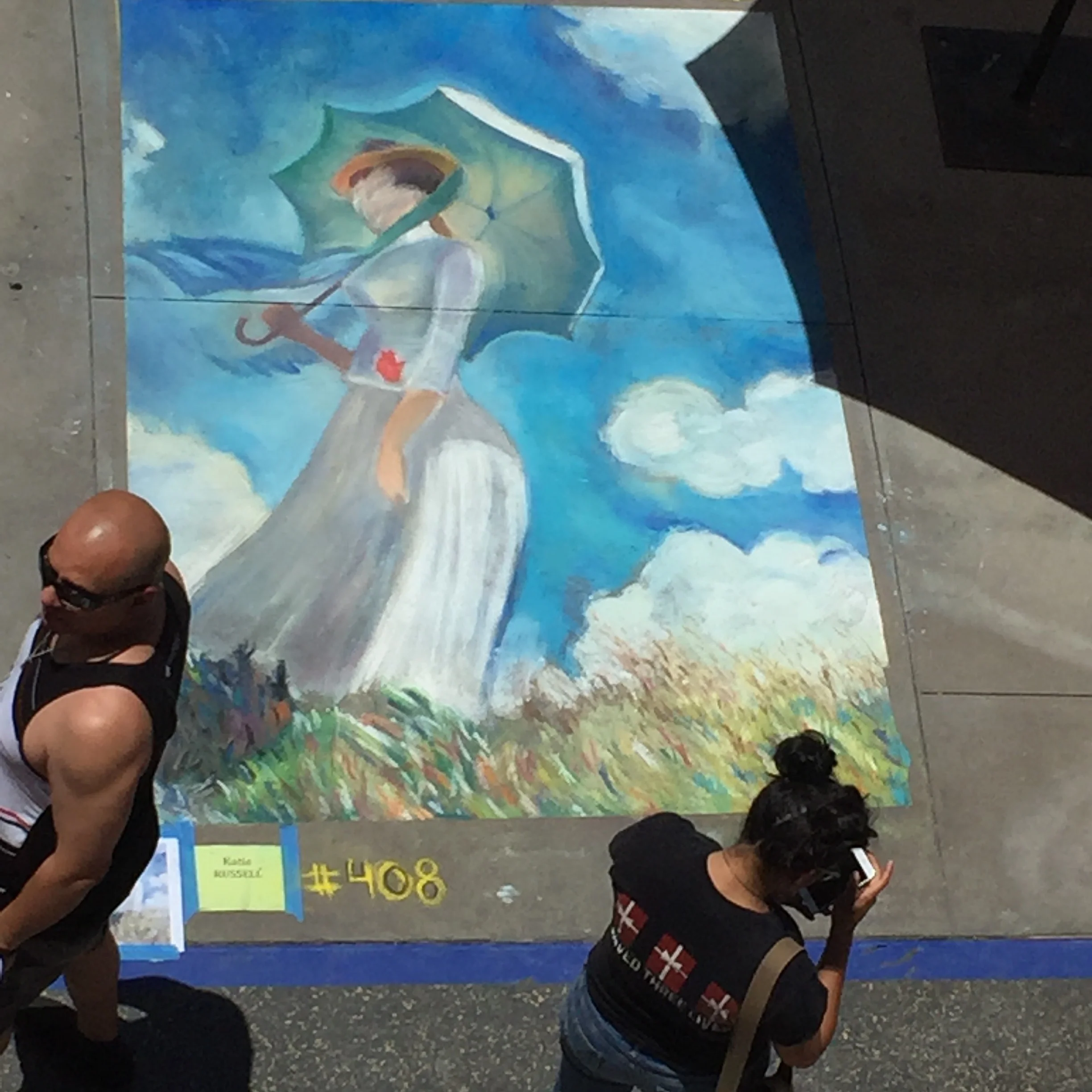 Woman With A Parasol 1886 - Chalk Festival 2016