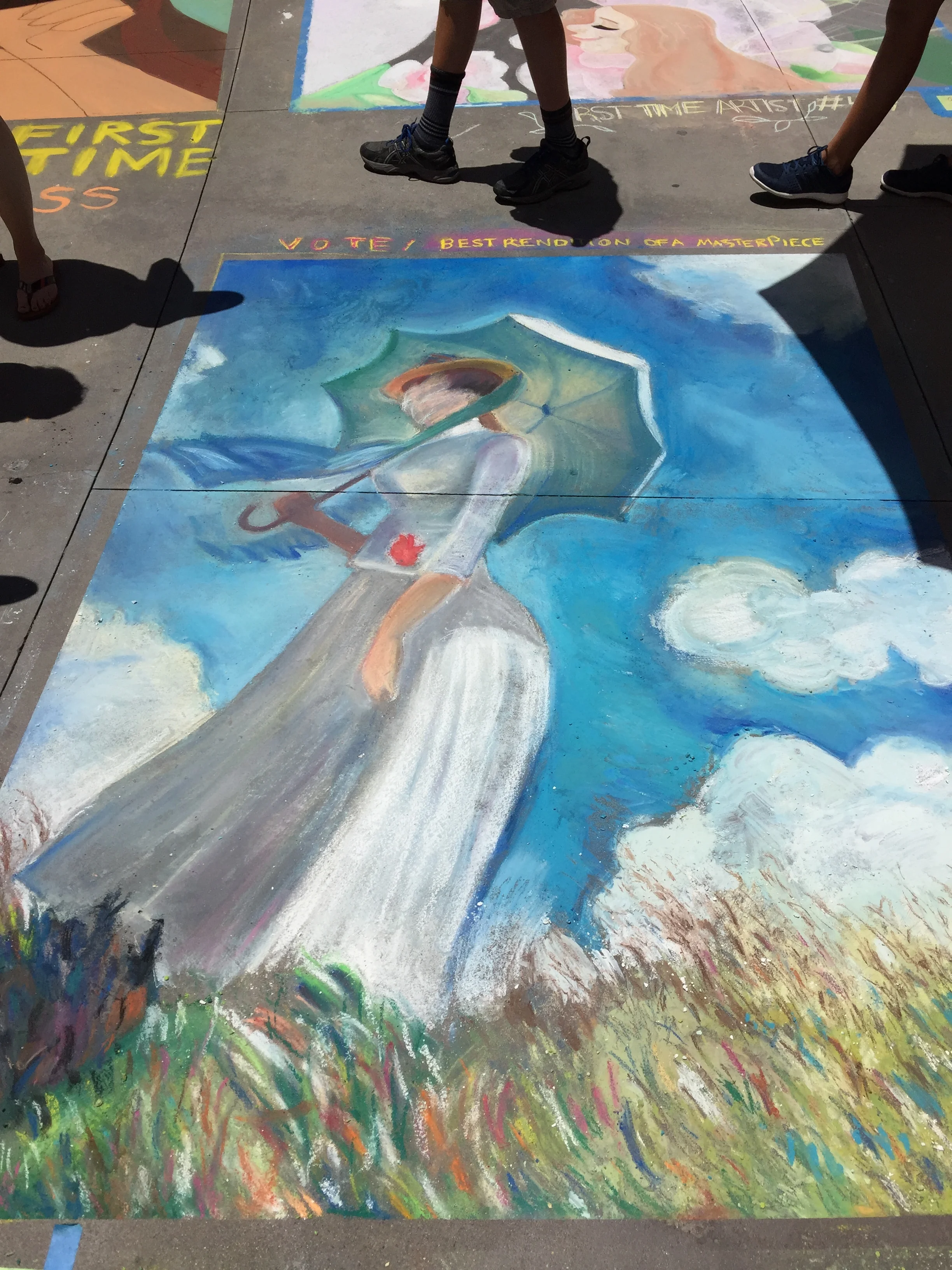 Woman With A Parasol 1886 - Chalk Festival 2016