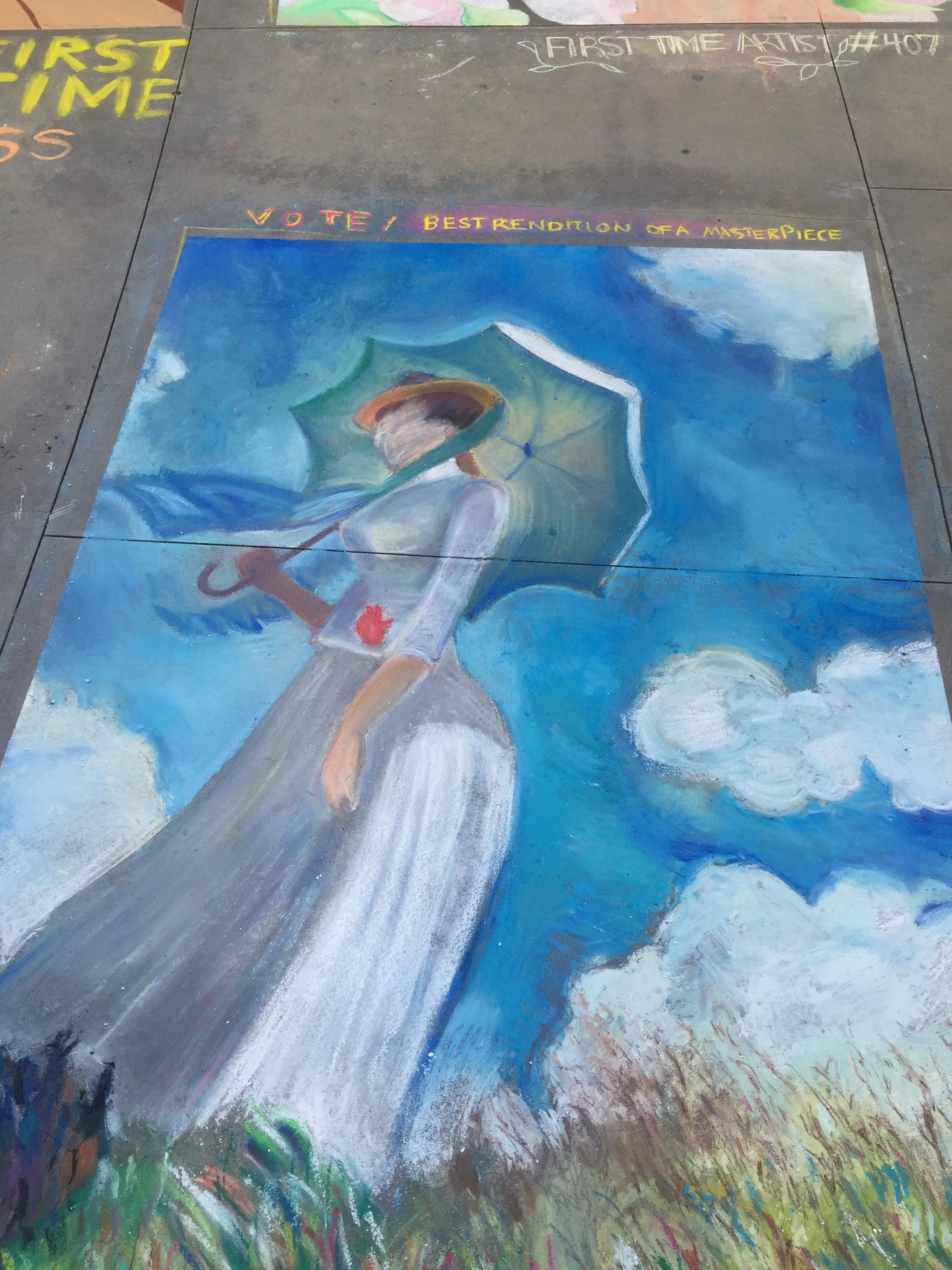 Woman With A Parasol 1886 - Chalk Festival 2016