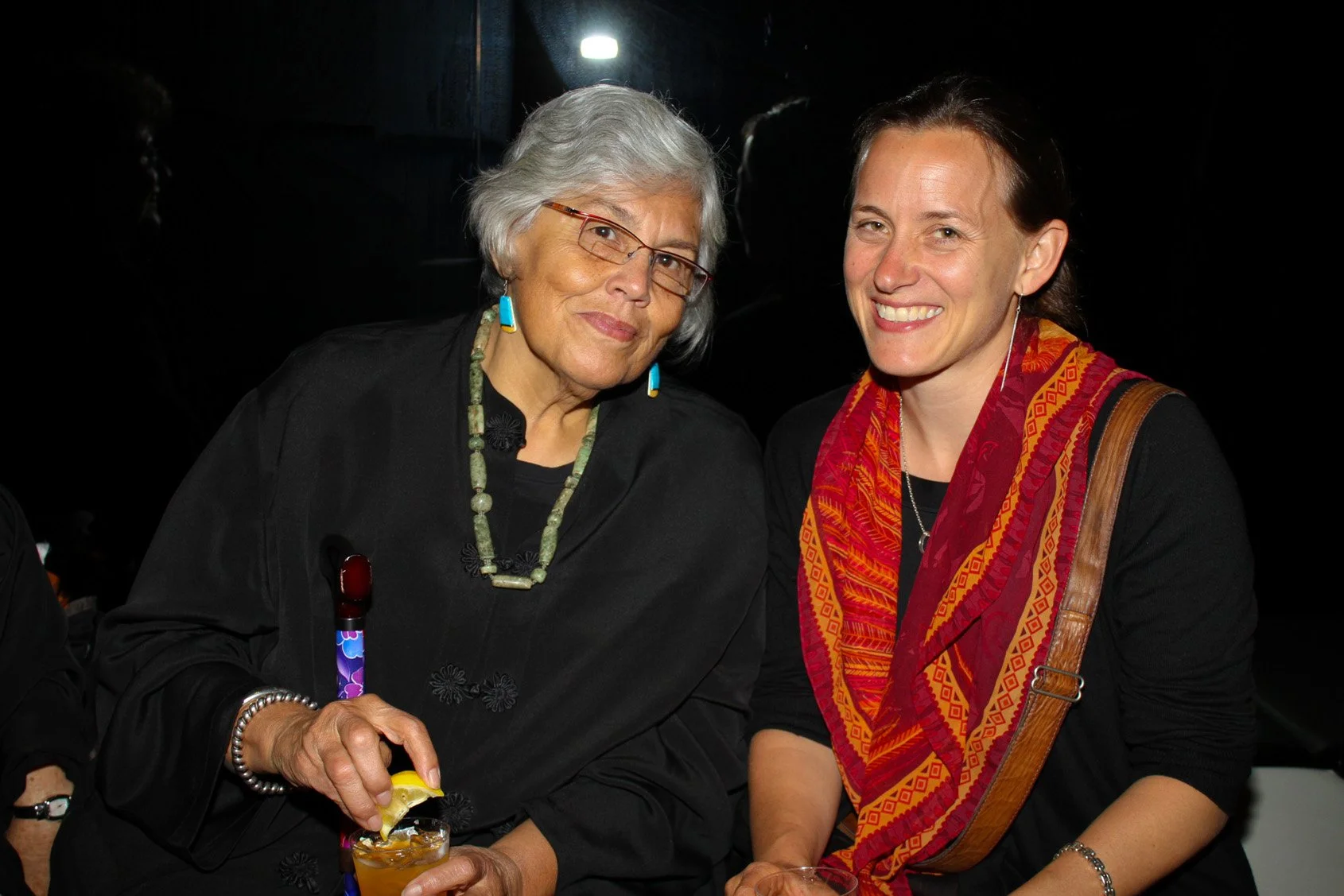 Cinema Tropical at 25: Cocktail Tropical &mdash; Lourdes Portillo.

The late filmmaker Lourdes Portillo with director Natalia Almada at Cocktail Tropical, celebrating The Museum of Modern Art's retrospective "La Cineasta Inquisitiva." June 