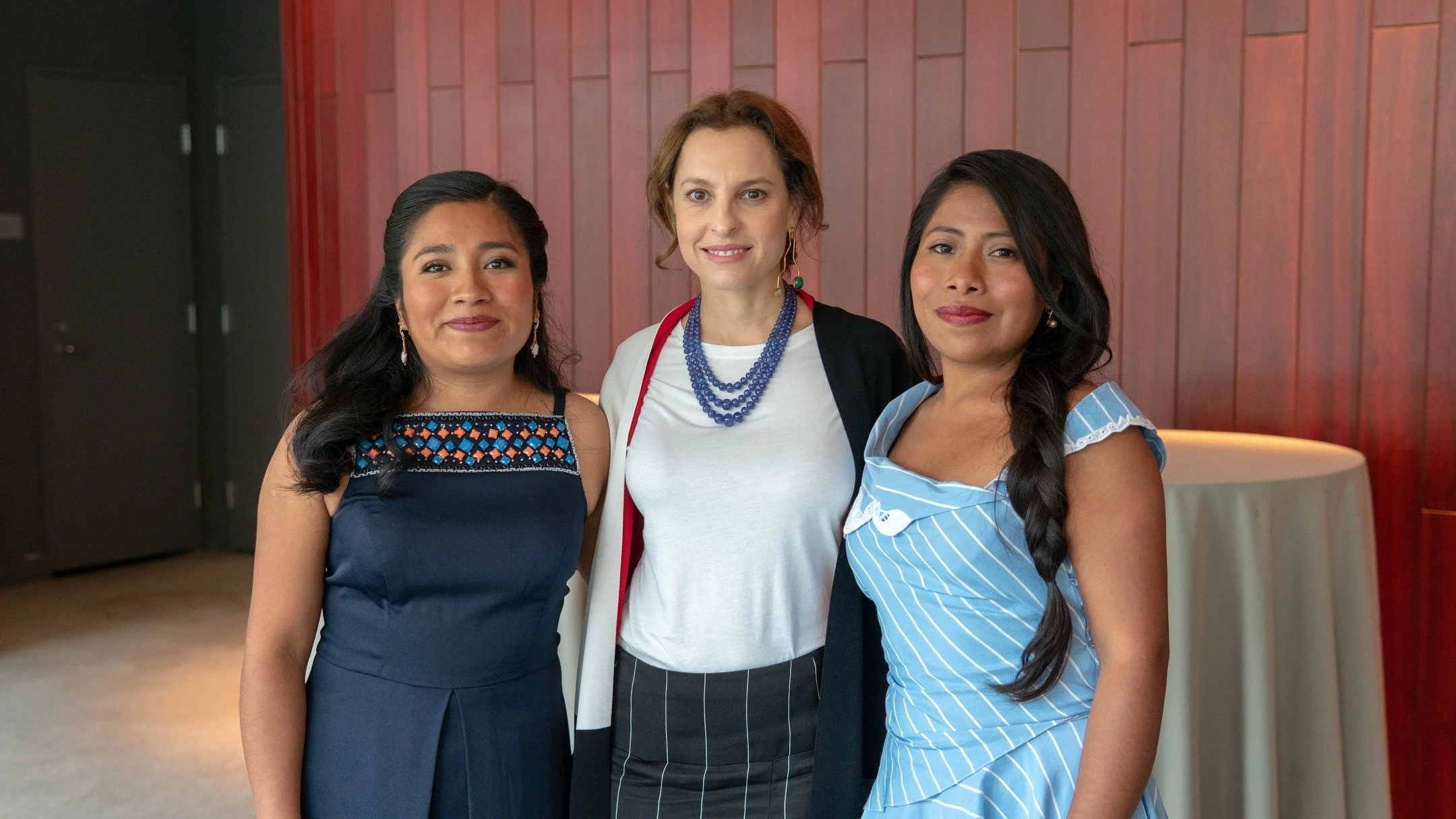 Cinema Tropical at 25: Cocktail Tropical &mdash; ROMA. 

Actors Nancy Garc&iacute;a, Marina de Tavira, and Yalitza Aparicio at a Cocktail Tropical celebrating Alfonso Cuar&oacute;n's ROMA at the the New York Film Festival. October 2018, Alice Tully H