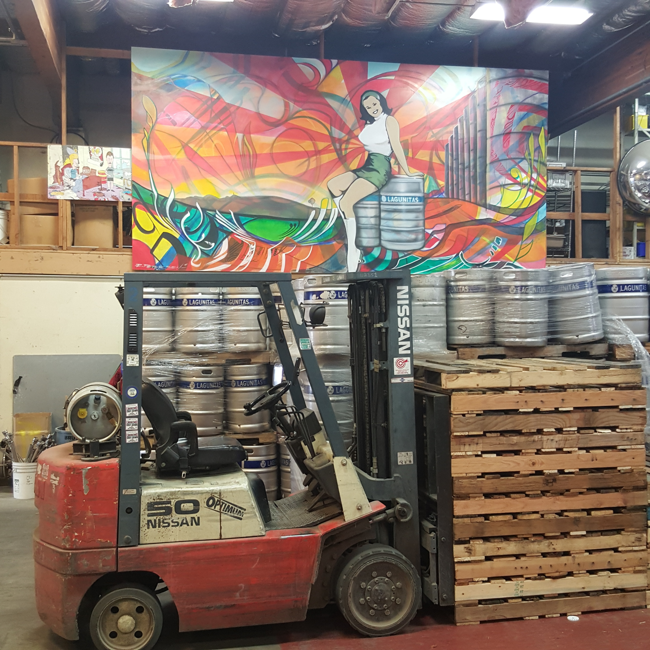 I love a mural in a brewery. So much character at Lagunitas.