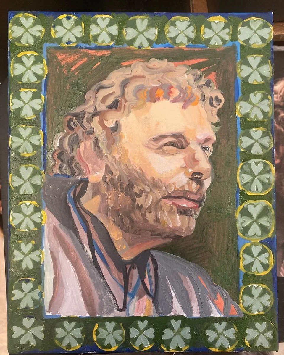 🍀 A portrait for a friend of his father. In memory of a radiant soul. 💗🍀