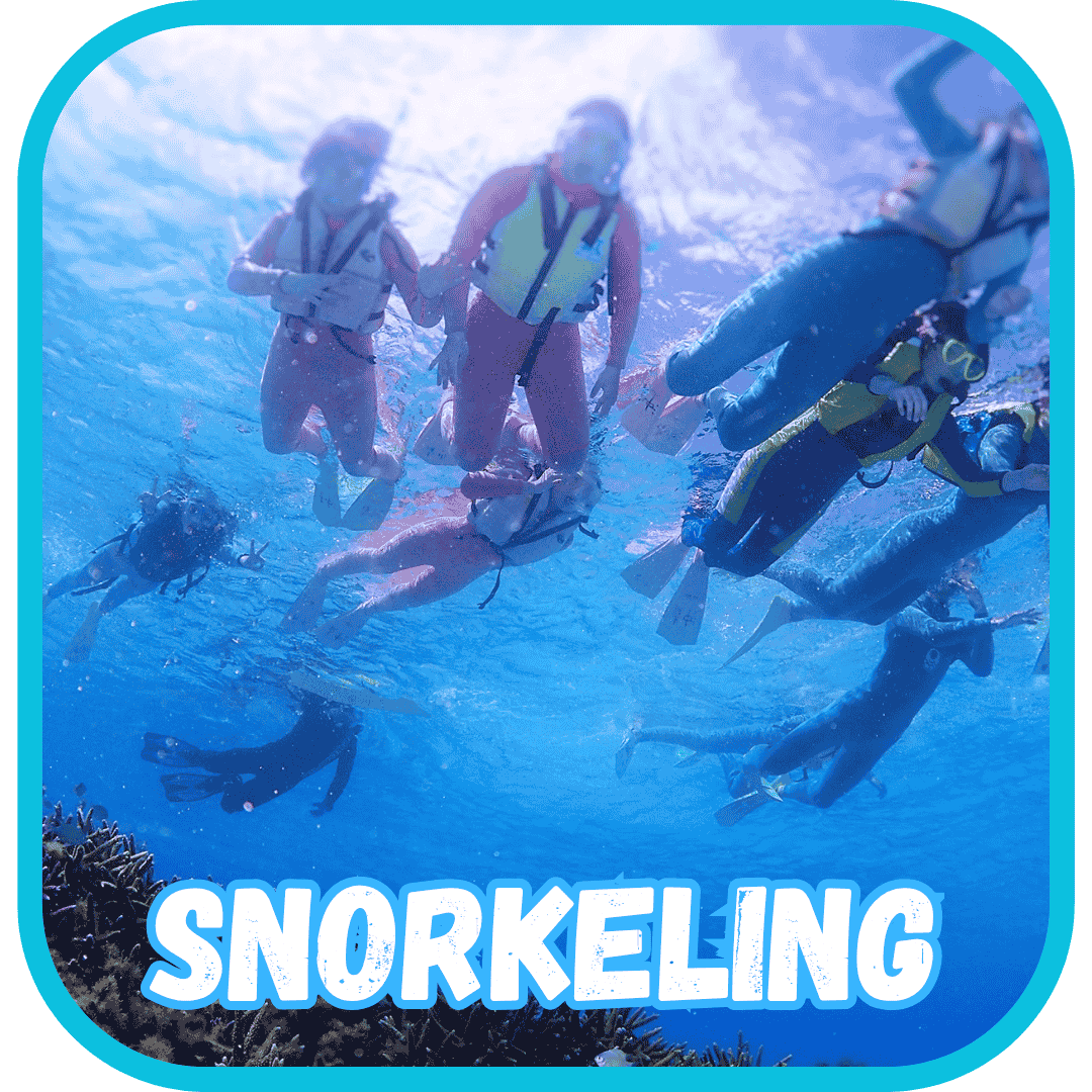 kids snorkeling in Okinawa at Summer Camp