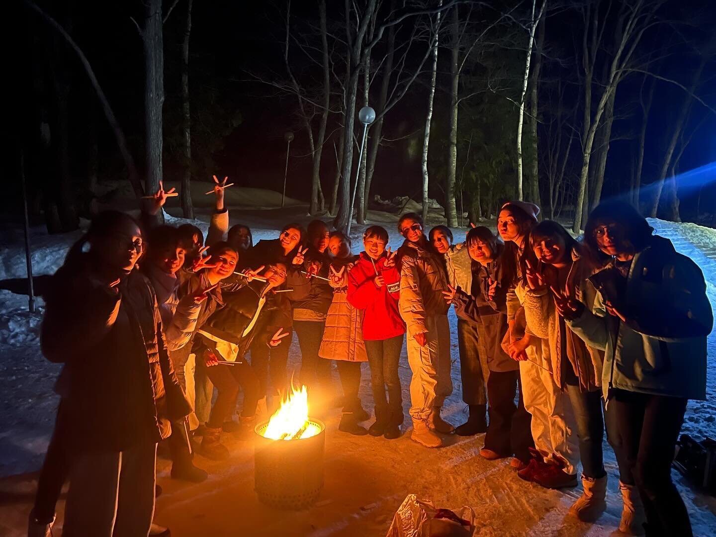 Some campfire fun with songs and marshmallows. We had the best weather over the course of our four days. 3 days of sun and snow, followed up with a snowy last day! Can&rsquo;t get any better than that. So many memories for life were created on this t