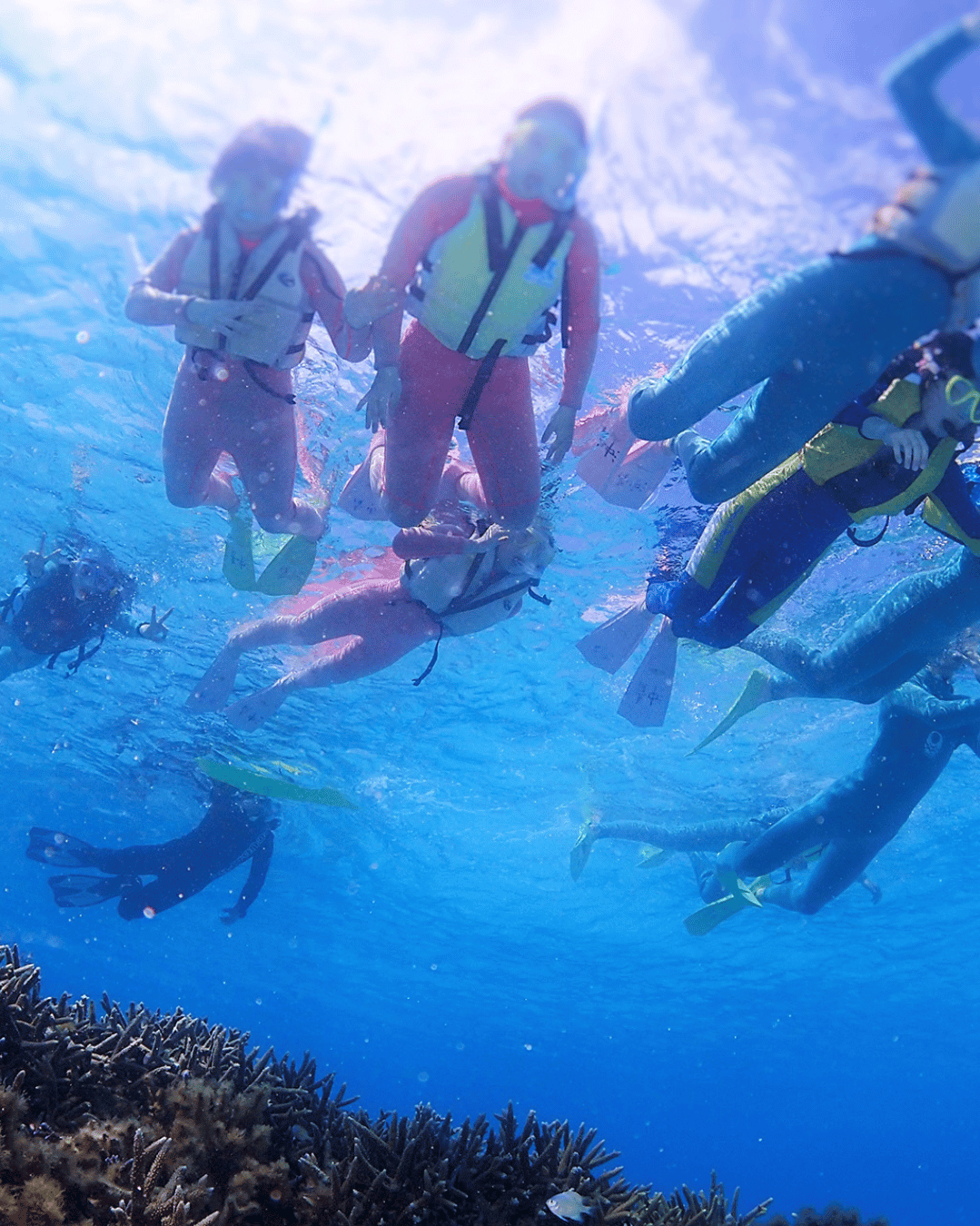 snorkeling kids in Okinawa