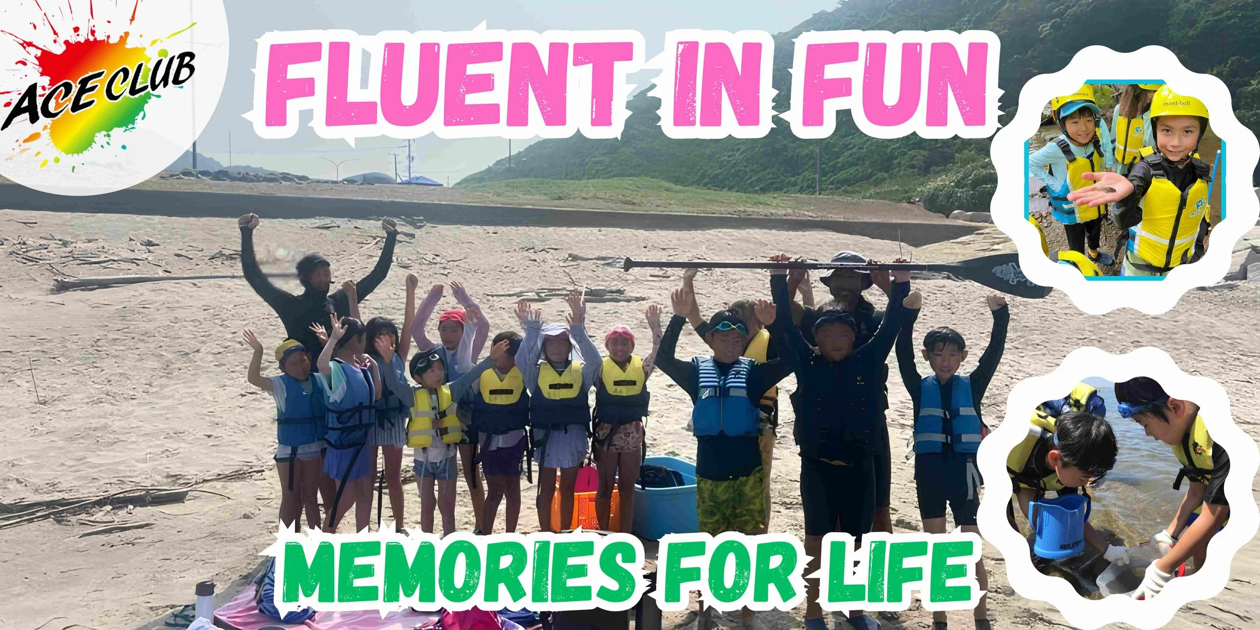 Kids learning how to SUP at Summer Camp in Japan