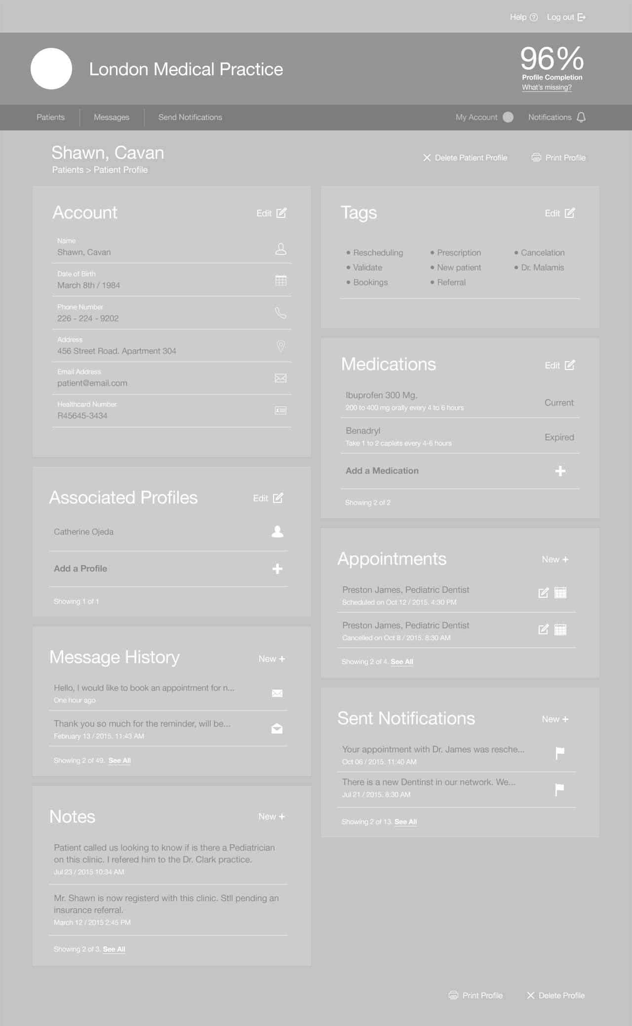 Desktop Wireframes 8