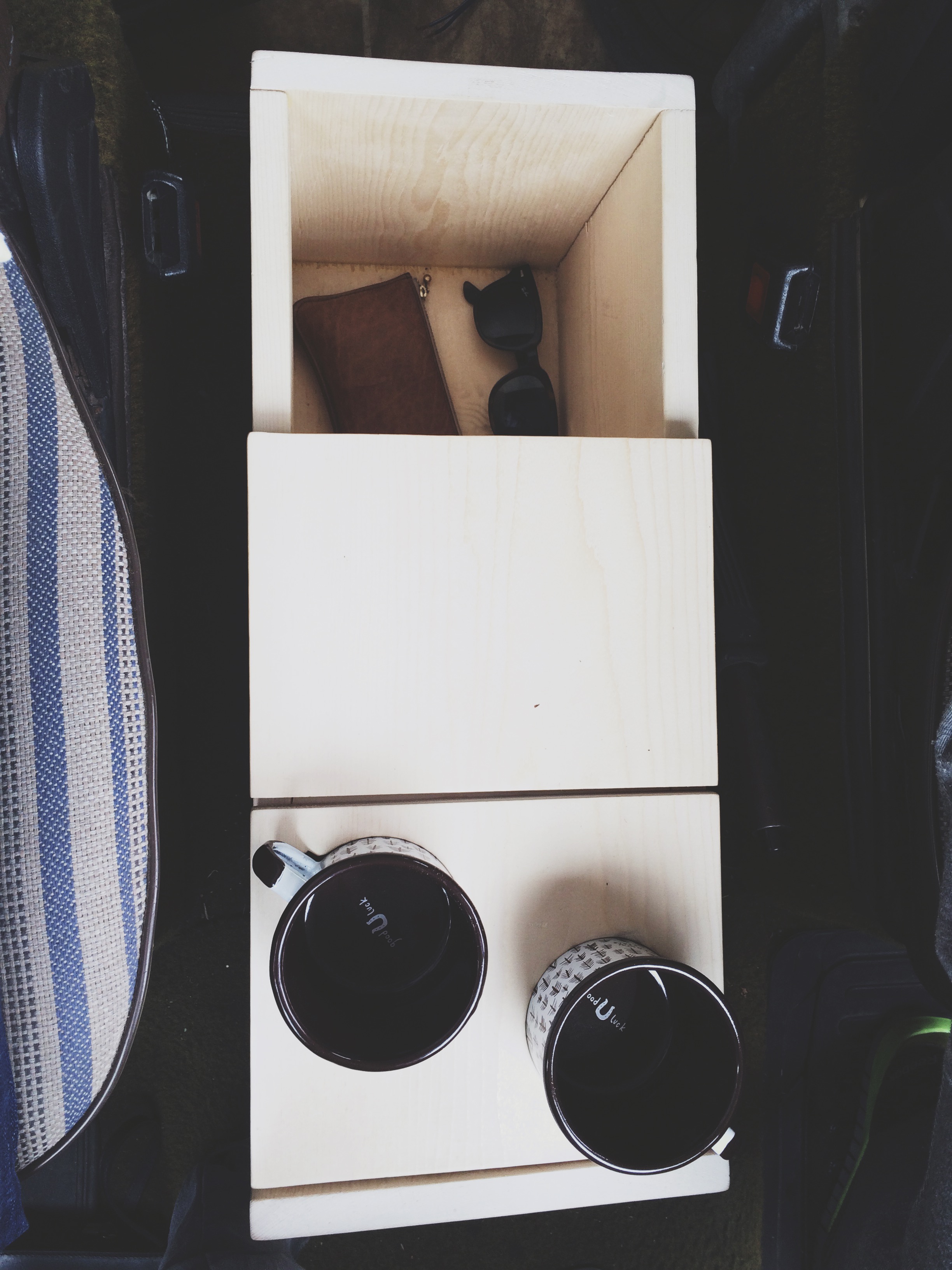 Our custom console made by Grandpa, inspired by @natashalawyer
