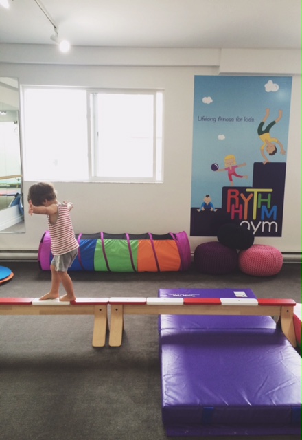 the balance beam... and his concentration!