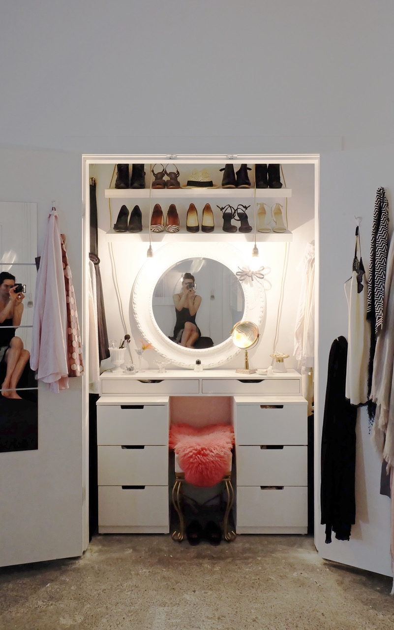 Closet converted to a Dressing Room Photo: Melissa Mercier