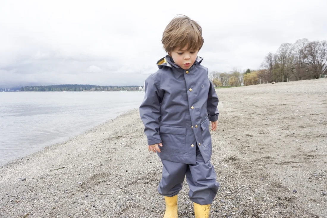 Theo in FaireChild RainCoat and Pants