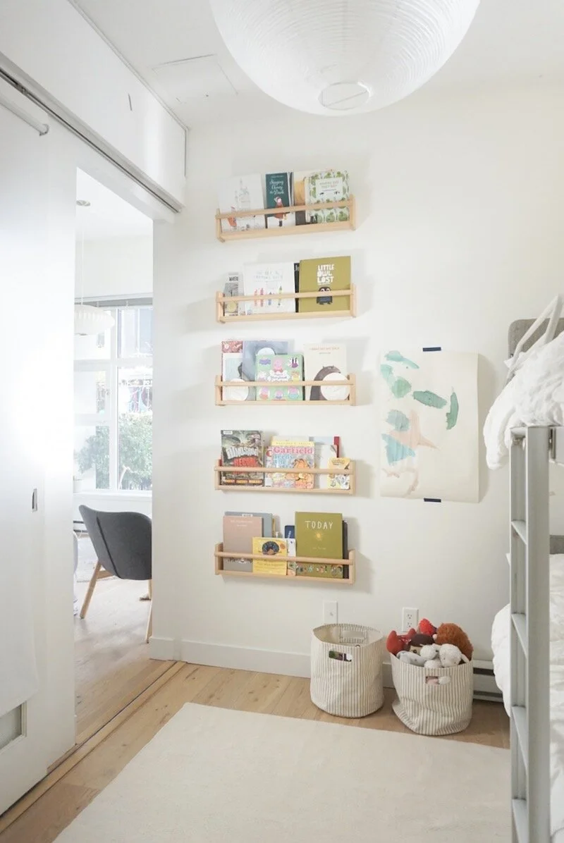 Too Many Shelves in a Small Space: Kids' Room Update — 600sqftandababy