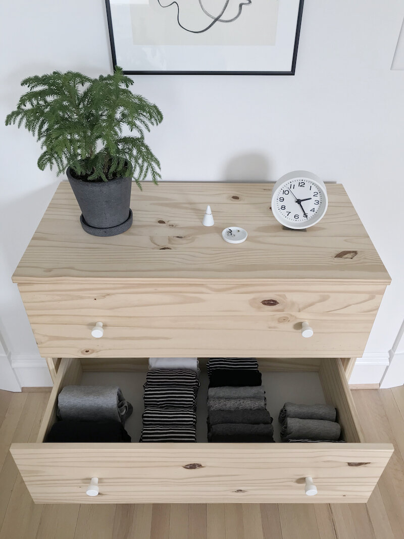 Kristen’s dresser drawer. Would recommend the before and after’s in her story highlights on  instagram  as well.