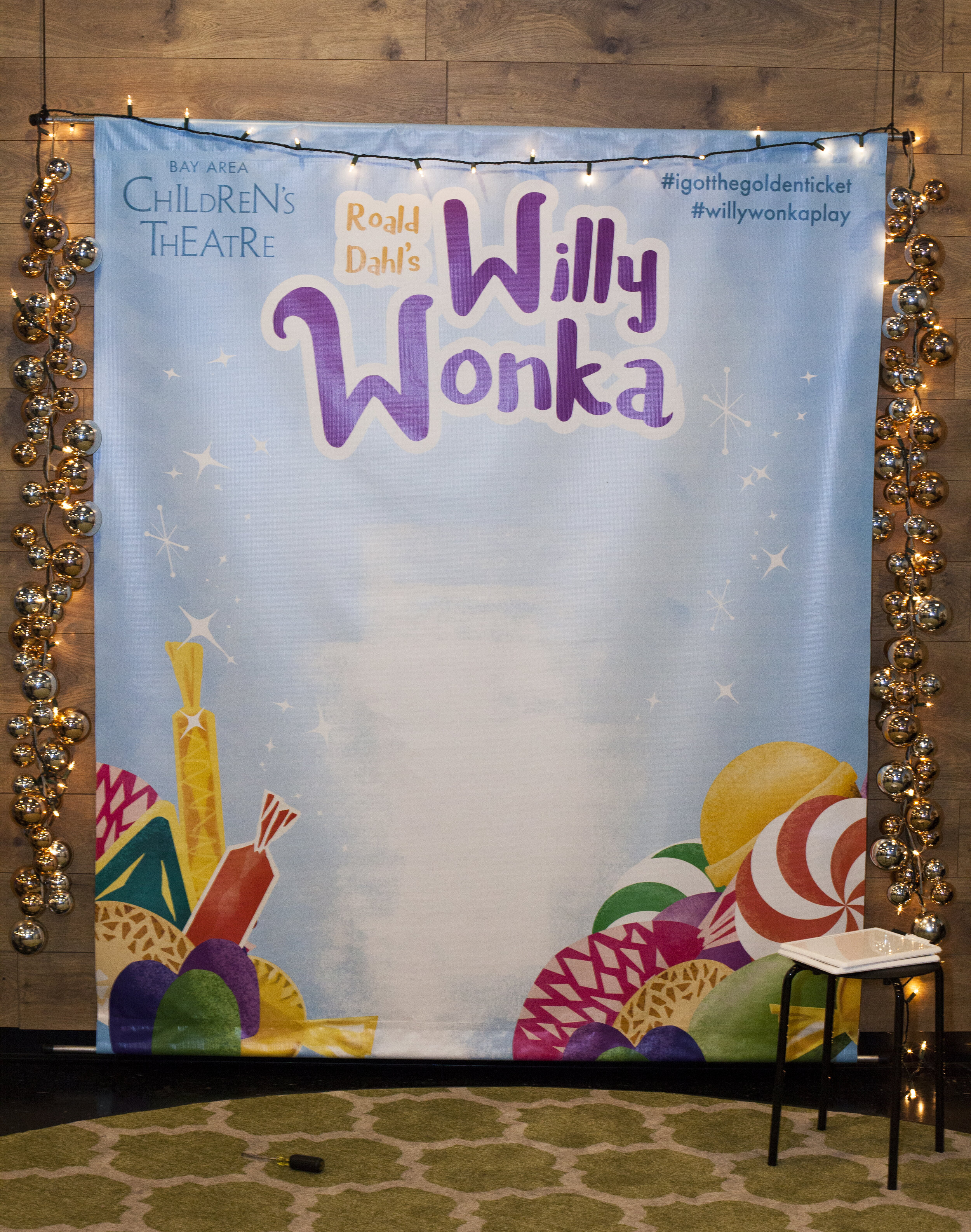 For props, I created oversized versions of the candy and had them printed on sintra.