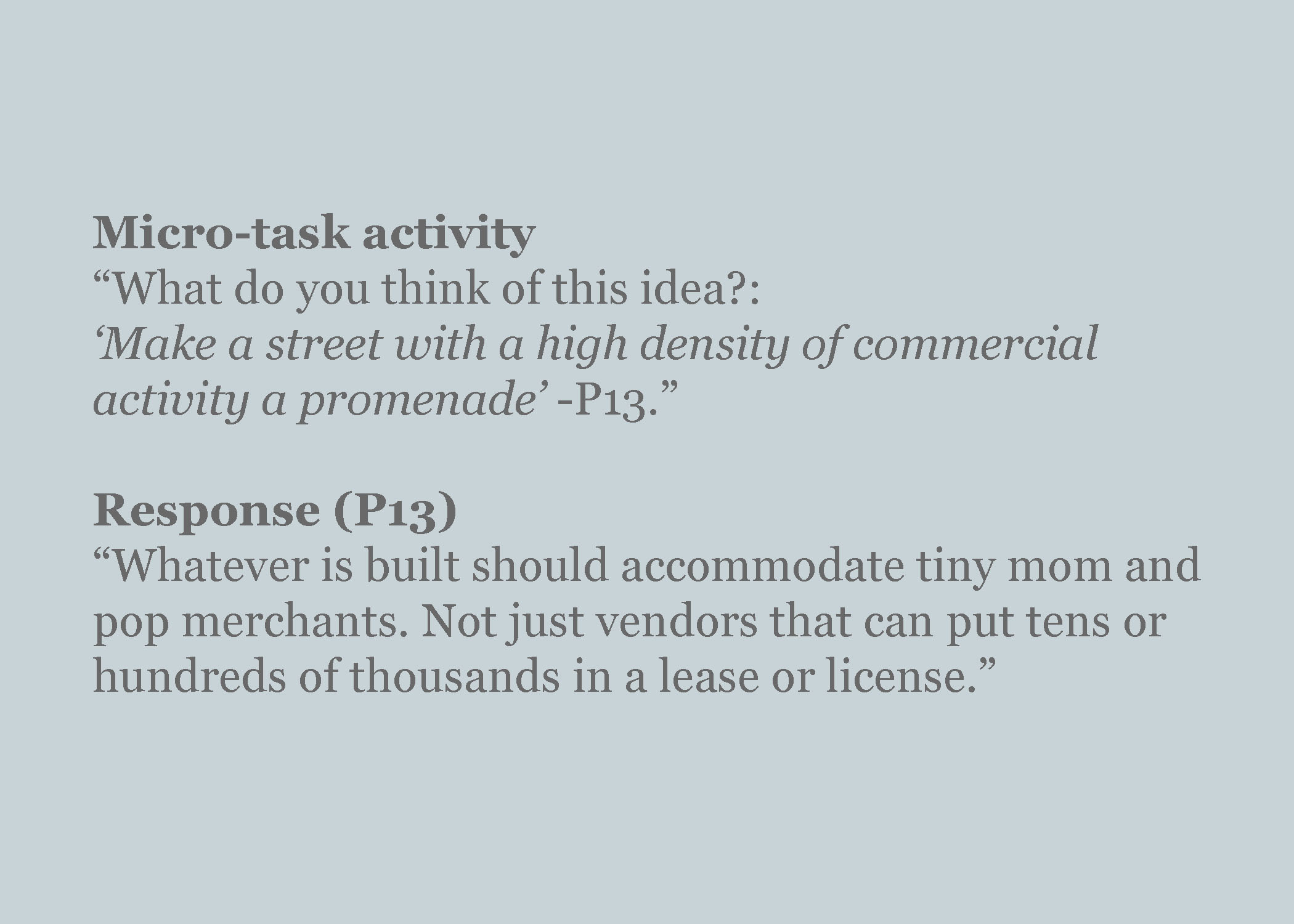 Evaluate an idea