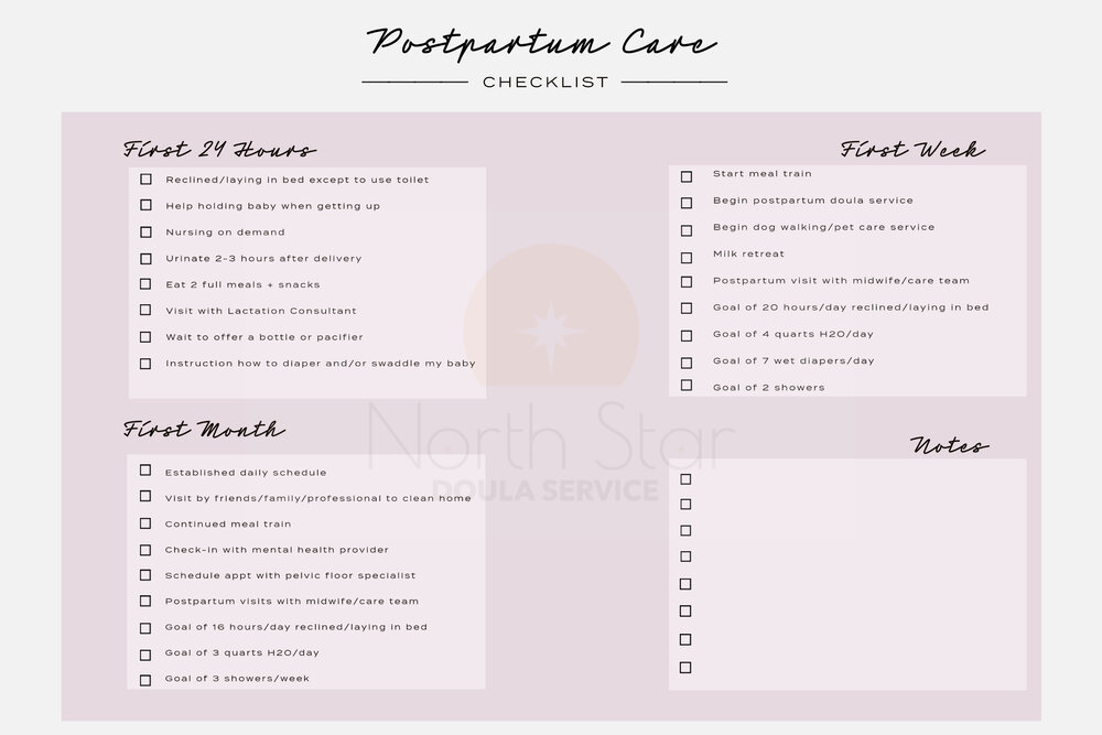 Postpartum Essentials List - Get Kamfortable