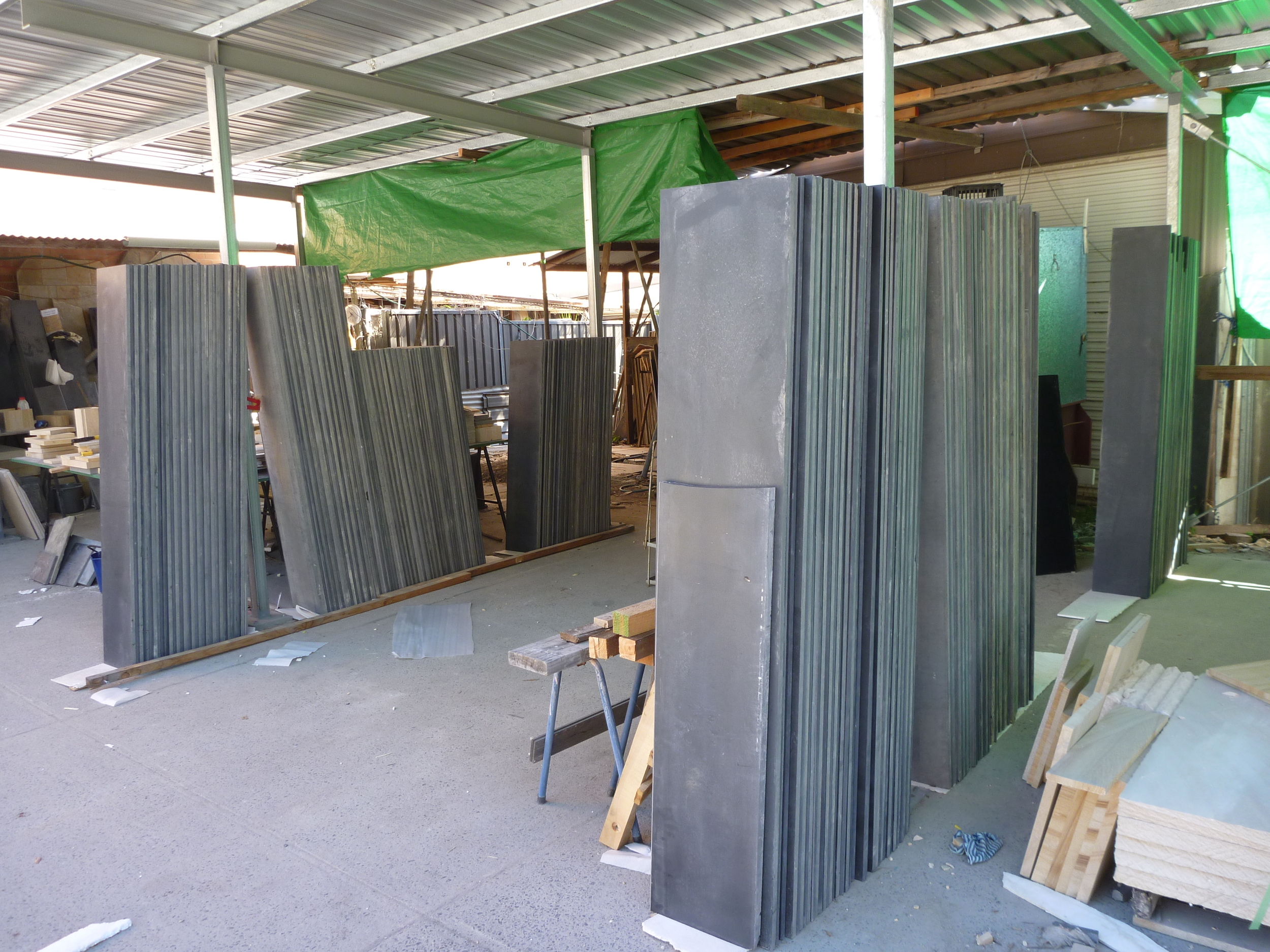 10. Slate slabs to be cut and bullnosed for steps