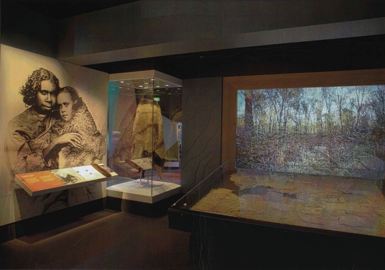 'Wrapped In Country' Installation film 'First Peoples' permanent exhibition Bunjilaka, Melbourne Museum, 2013