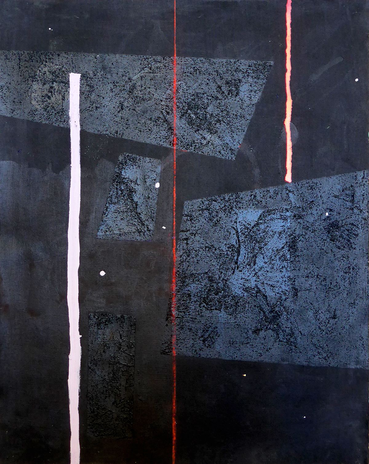 BLACK PAINTINGS 5, sand, oil and acrylic on canvas, 81x64.5cm