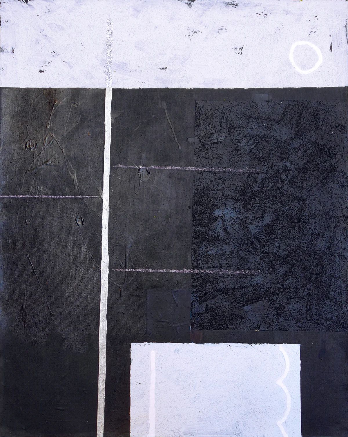 BLACK PAINTING 2, sand, oil and acrylic on canvas, 81x64.5cm