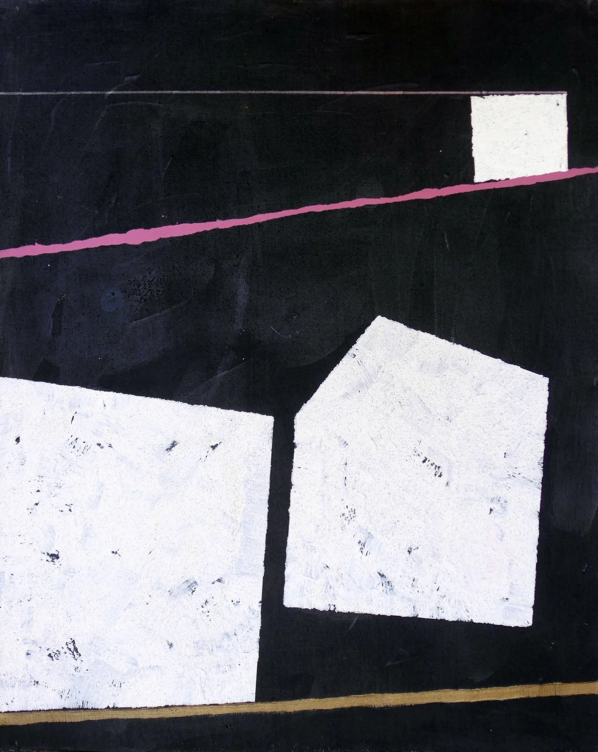 BLACK PAINTING 1, sand, oil and acrylic on canvas, 81x64.5cm