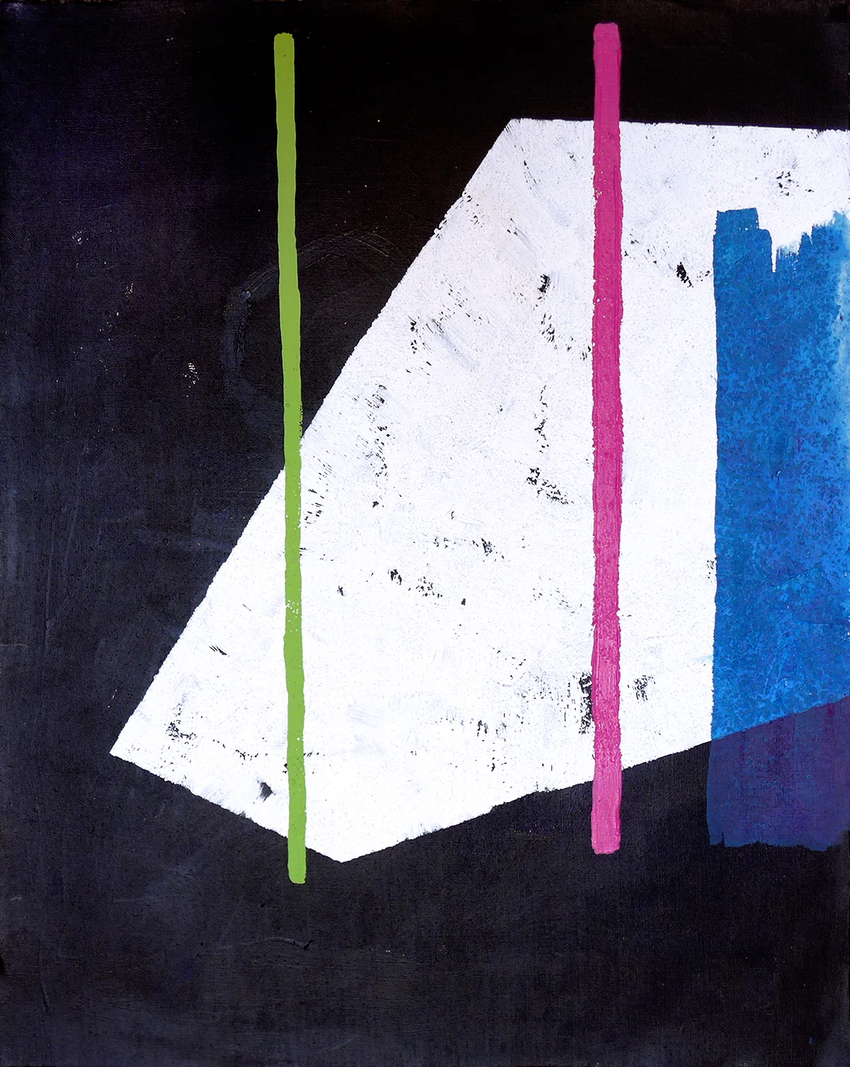 BLACK PAINTING 3, sand, oil and acrylic on canvas, 81x64.5cm