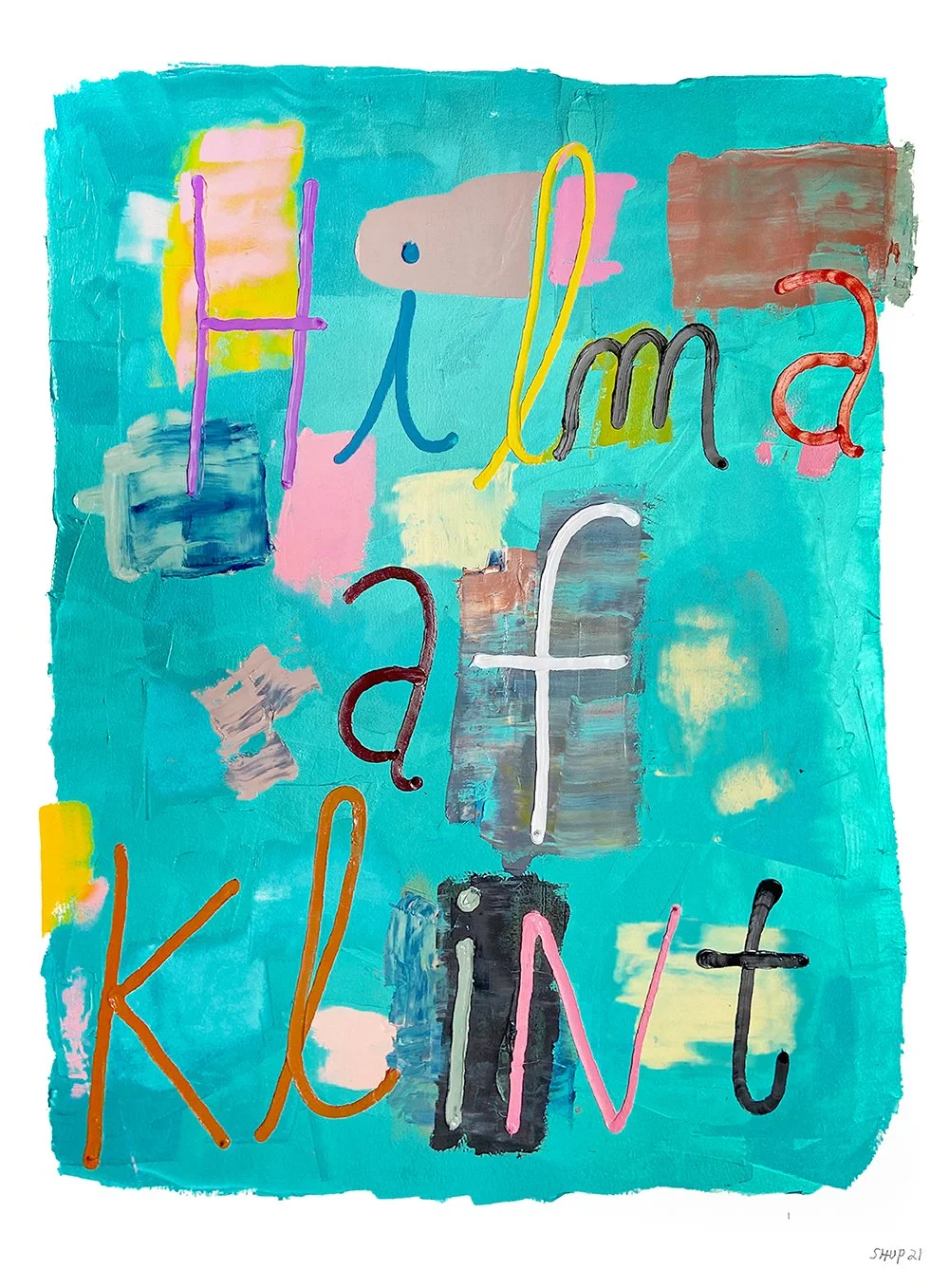 HIMA AF KLINT, 2021, oil on paper, 76x57cm