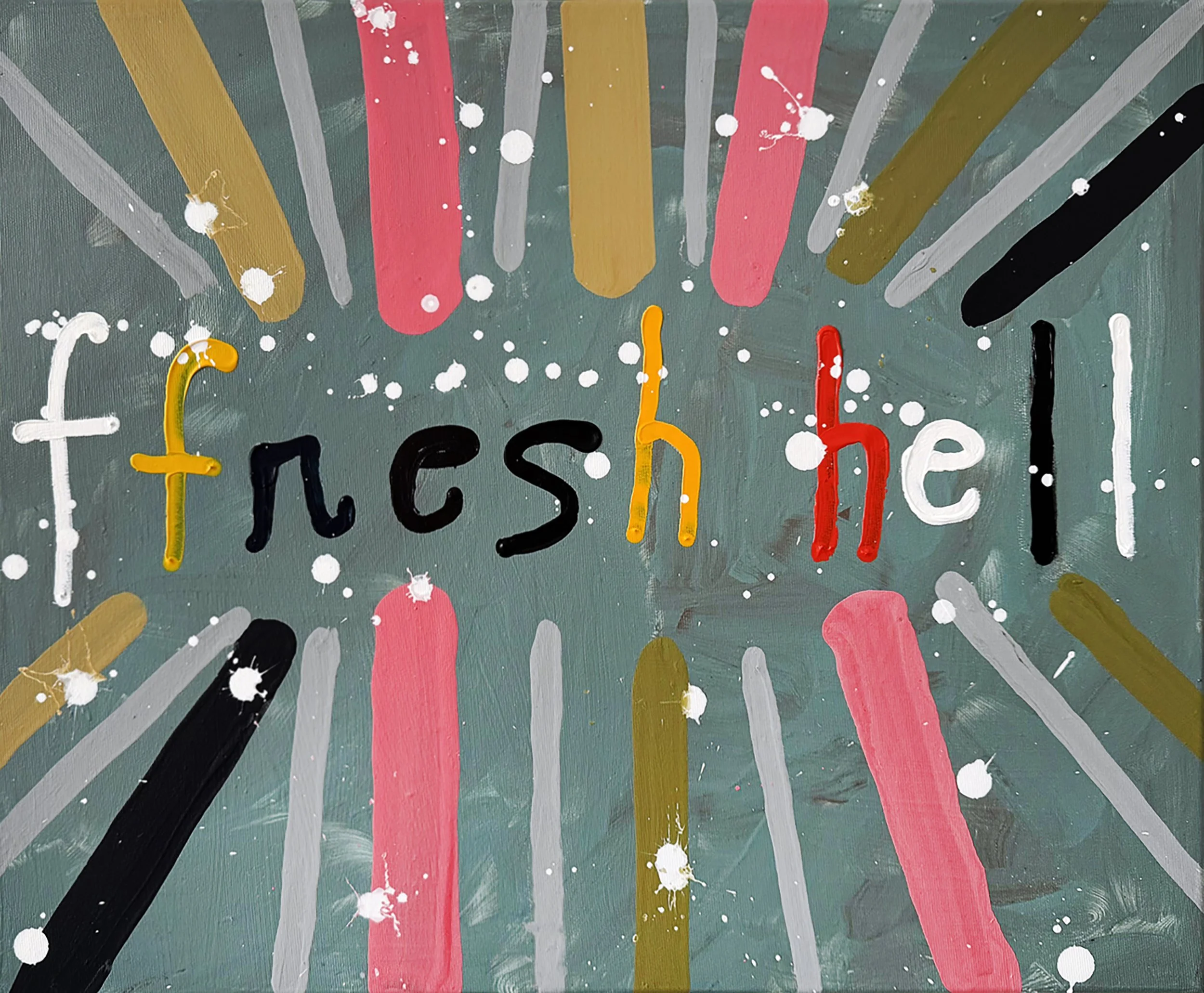 FRESH HELL, 2025, mixed media on canvas, 50x60cm