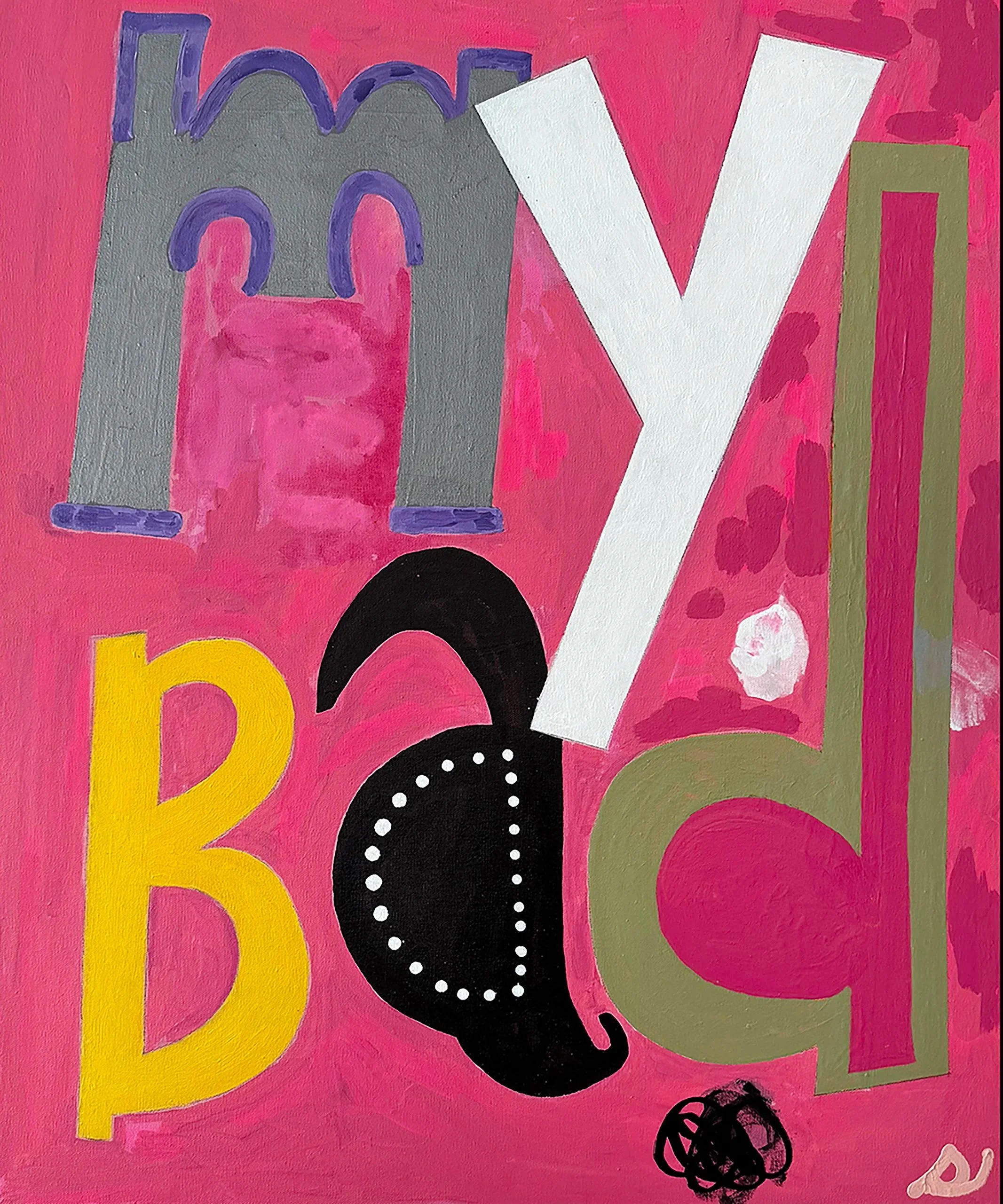 MY BAD, 2025, paint on linen, 81x65 cm