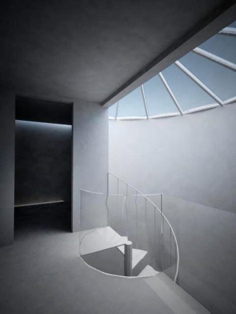 Volume the elevated volume opens to the full height living space below.