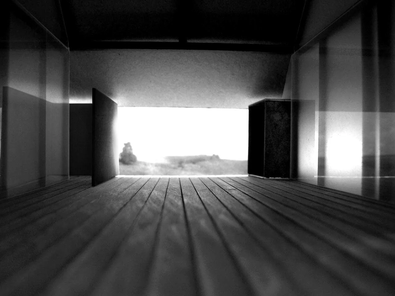   Entry &nbsp; &nbsp;the entry breezeway is a tall, volumetric space.&nbsp;soft winds carry the sounds and smells of the fields beyond. reflections of the landscape in etched glass walls expands the presence of nature within. 