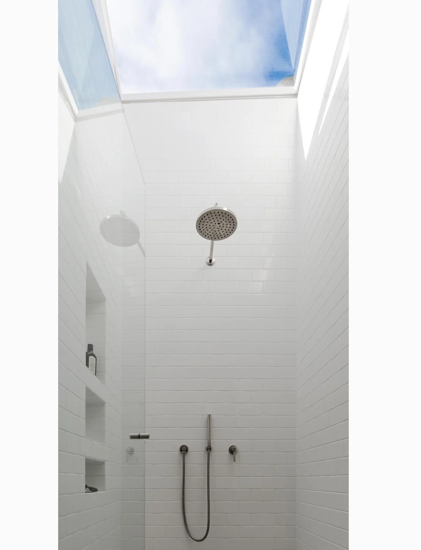   Master Shower &nbsp; &nbsp;an operable skylight opens to the sky for an al fresco bathing experience. 