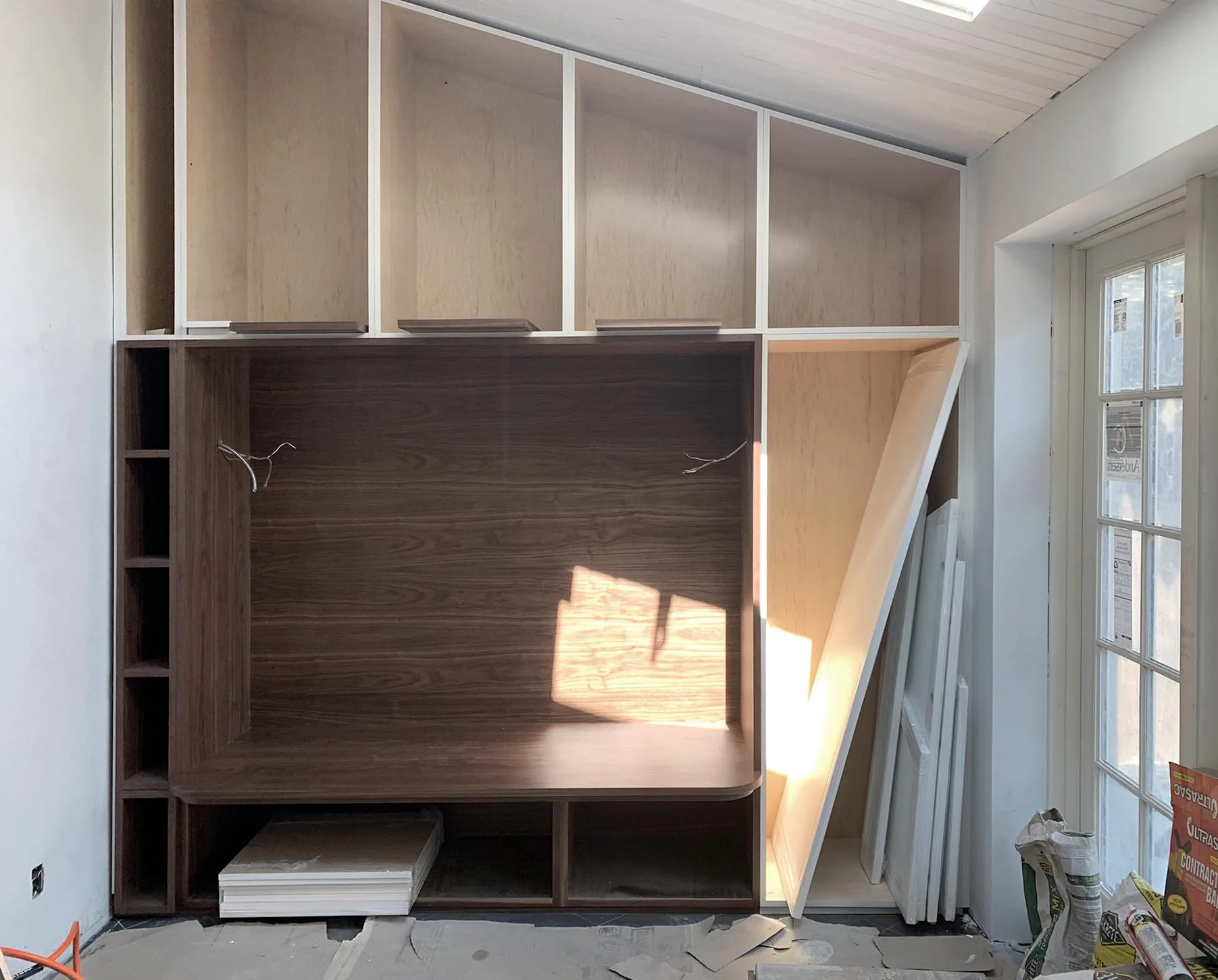 Construction Reading nook taking shape