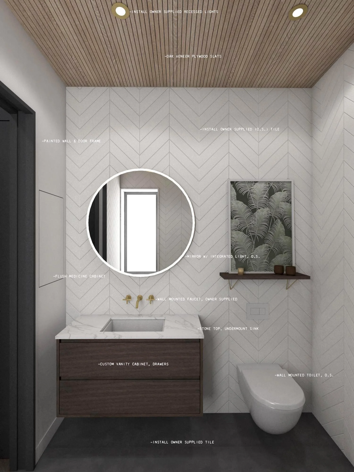  Texture   Wood ceiling slats add visual texture and warmth to the space 