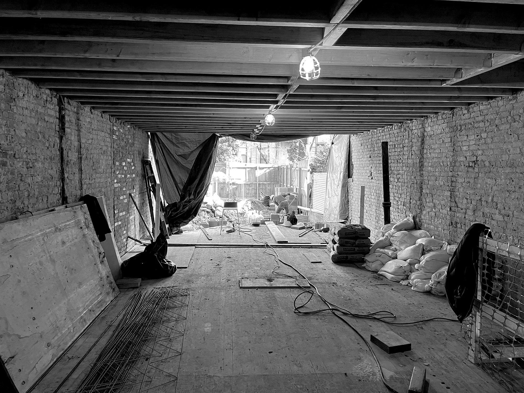   Construction    post-demolition views 