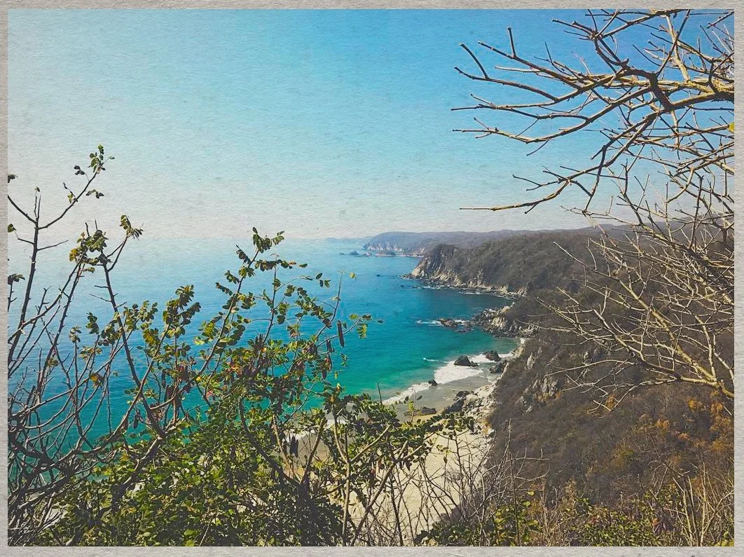   Playa   view to the beach and rugged coastline 