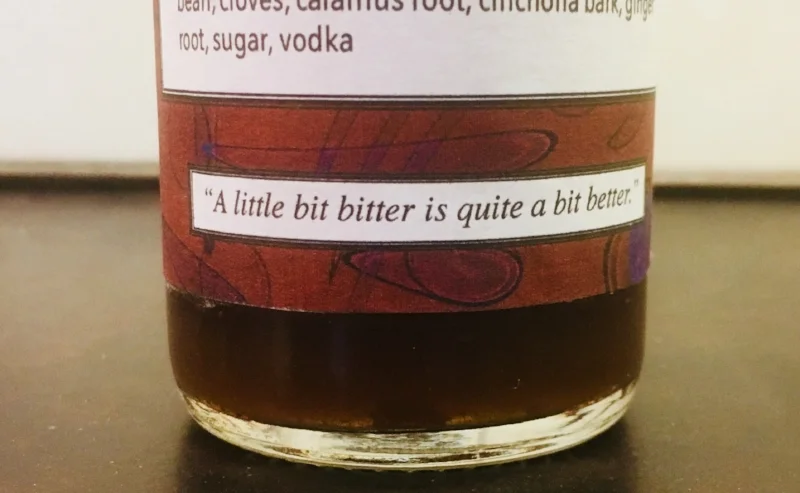 Tagline from my bitters label
