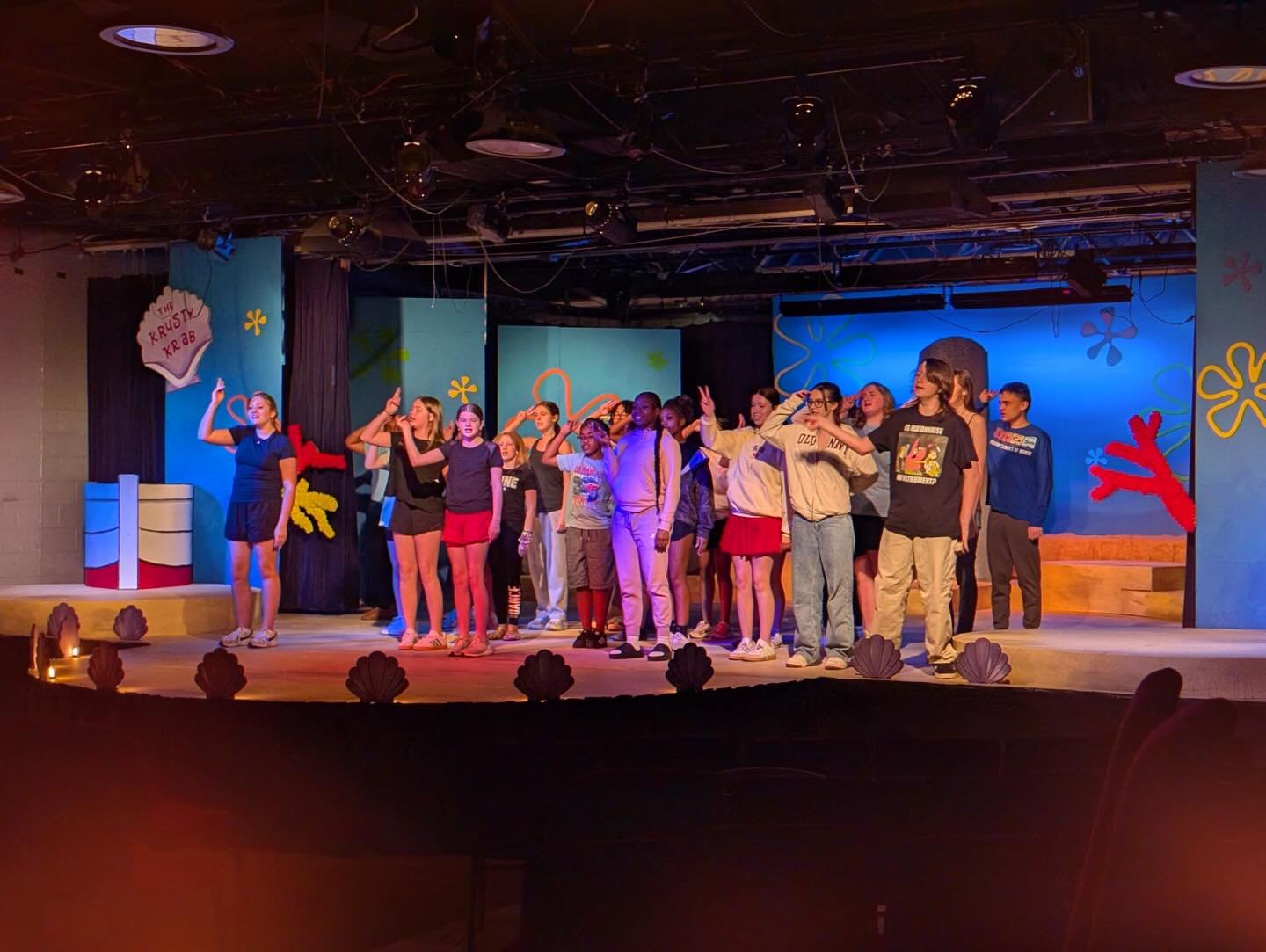 Sneak peek! 👀🤫

Here&rsquo;s a first look at THE SPONGEBOB MUSICAL taking its place on the PCP stage! 🧽🪼

Join us for opening night THIS THURSDAY at 7pm and see it for yourself! 🎟️

THE SPONGEBOB MUSICAL runs April 23- May 3 at Project Challenge