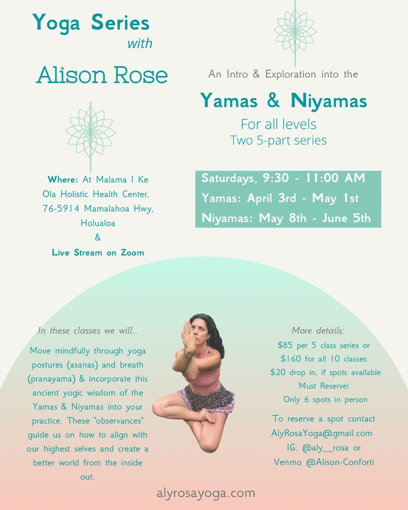 Yoga has the power to change the world through realizing our interconnectedness, recognizing we are all Divine beings, and aligning ourselves to lead a heart centered life. The Yamas &amp; Niyamas, are the first two of the eight limbs of yoga, accord